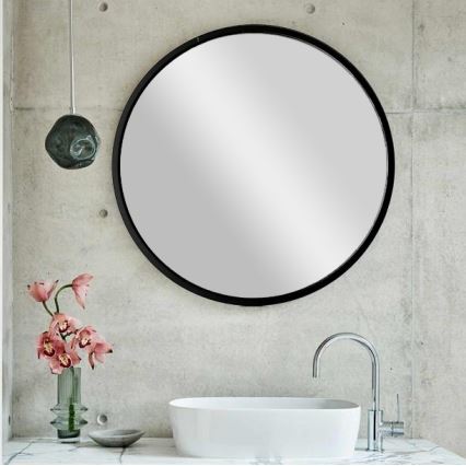 Specchio da parete SIYAH diametro 60 cm nero