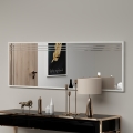 Specchio da parete TRIO 120x40 cm in cromo lucido