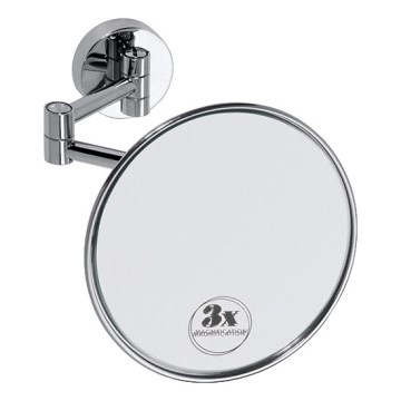Specchio da trucco 14x14 cm argento