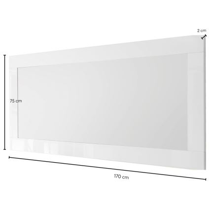 Specchio FINERA 75x170 cm bianco