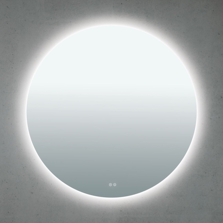Specchio riscaldato a parete per bagno con retroilluminazione LED FOCUS LED/30W/230V 3000/4200/6000K diam. 100 cm IP44