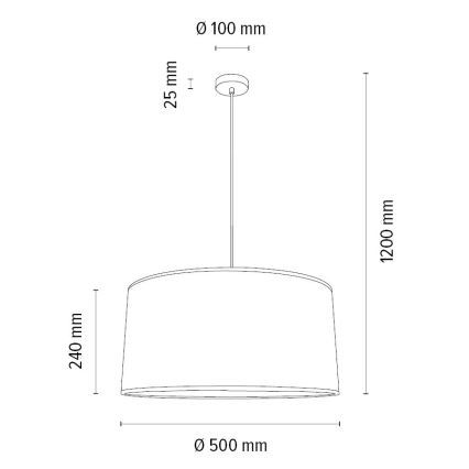 Lampadario a sospensione con filo BENITA 1xE27/40W/230V color crema/quercia – FSC certificato