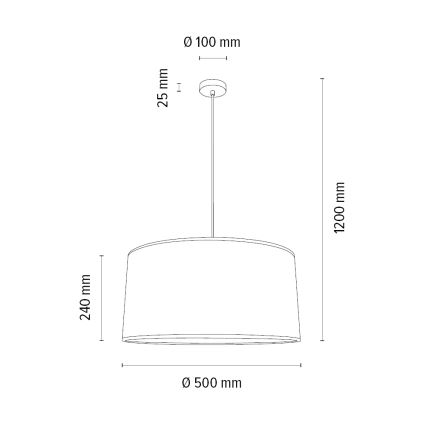 Lampadario a sospensione con filo BENITA 1xE27/40W/230V marrone/quercia – FSC certificato