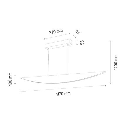 Lampadario a sospensione con filo LED dimmerabile DUBAI LED/14W/230V quercia – FSC certificato