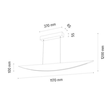 Lampadario a sospensione con filo LED dimmerabile DUBAI LED/14W/230V quercia – FSC certificato