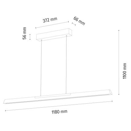 Lampadario a sospensione con filo LED dimmerabile JONAS LED/16,5W/230V quercia – FSC certificato