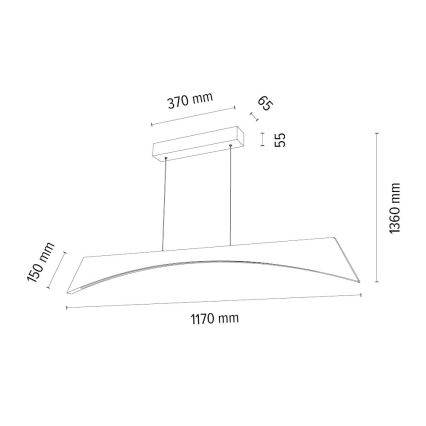 Lampadario a sospensione con filo LED dimmerabile ZIAD LED/14W/230V quercia – FSC certificato