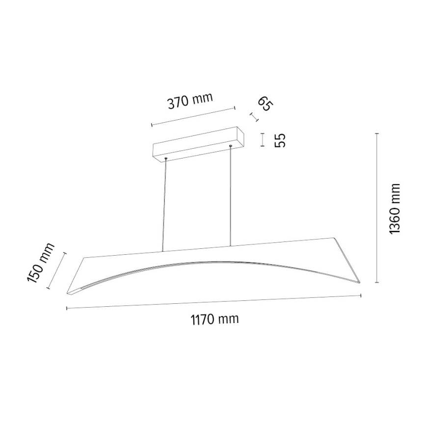 Lampadario a sospensione con filo LED dimmerabile ZIAD LED/14W/230V quercia – FSC certificato