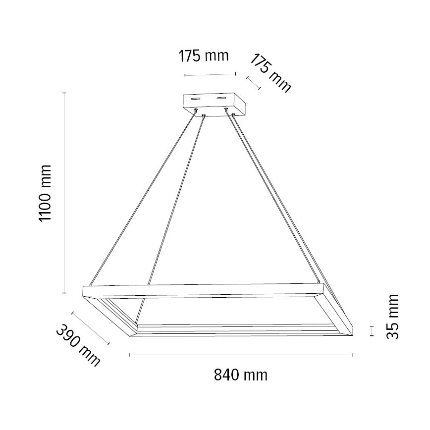 Lampadario a sospensione con filo LED dimmerabile LEGNO LED/31,5W/230V quercia – FSC certificato
