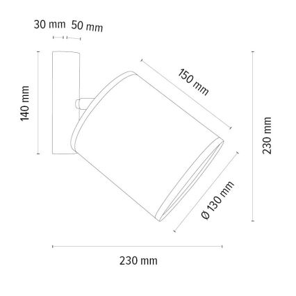 Faretto da parete BENITA 1xE27/25W/230V bianco/quercia – FSC certificato