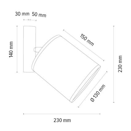 Faretto da parete BENITA 1xE27/25W/230V marrone/quercia – FSC certificato