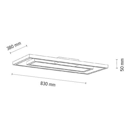 Plafoniera LED dimmerabile RAMME 2xLED/28,5W/230V quercia – FSC certificato