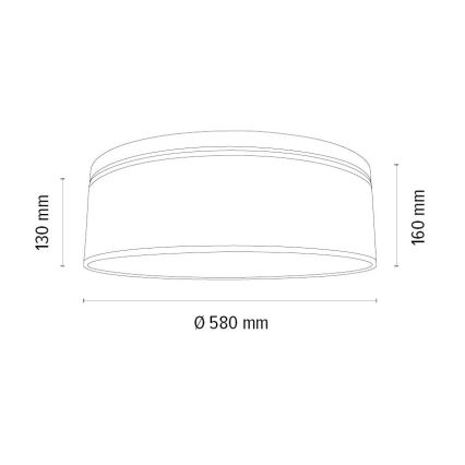 Plafoniera BENITA 4xE27/25W/230V diametro 58 cm marrone/quercia – FSC certificato