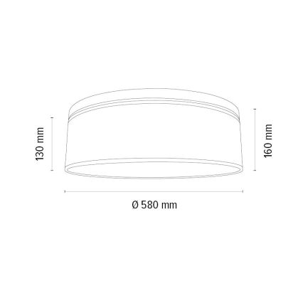 Plafoniera BENITA 4xE27/25W/230V diametro 58 cm bianco/quercia – FSC certificato