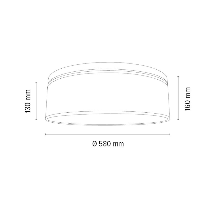 Plafoniera BENITA 4xE27/25W/230V diametro 58 cm bianco/quercia – FSC certificato