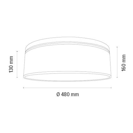 Plafoniera BOHO 3xE27/25W/230V diametro 48 cm quercia – FSC certificato