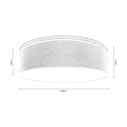 Plafoniera BOHO 3xE27/25W/230V diametro 48 cm quercia – FSC certificato