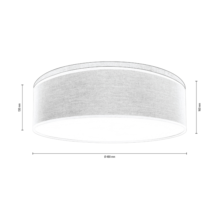 Plafoniera BOHO 3xE27/25W/230V diametro 48 cm quercia – FSC certificato