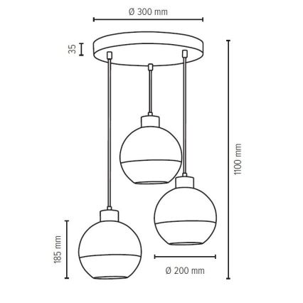 Vetro di ricambio LINEA diametro 20 cm