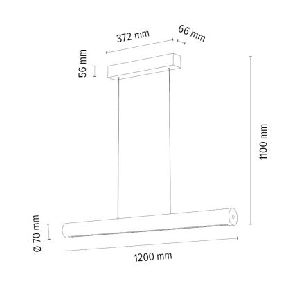 Lampadario a sospensione con filo LED dimmerabile CONOR LED/34,5W/230V quercia