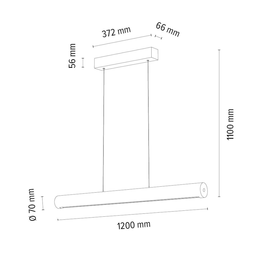 Lampadario a sospensione con filo LED dimmerabile CONOR LED/34,5W/230V quercia