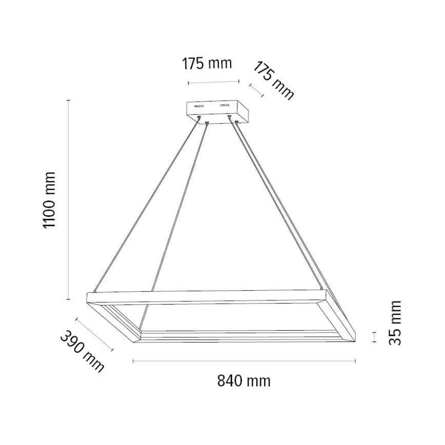 Lampadario a sospensione con filo LED dimmerabile LEGNO 2xLED/33W/230V quercia