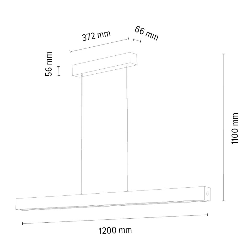 Lampadario a sospensione con filo LED dimmerabile LEON 3xLED/18W/230V quercia