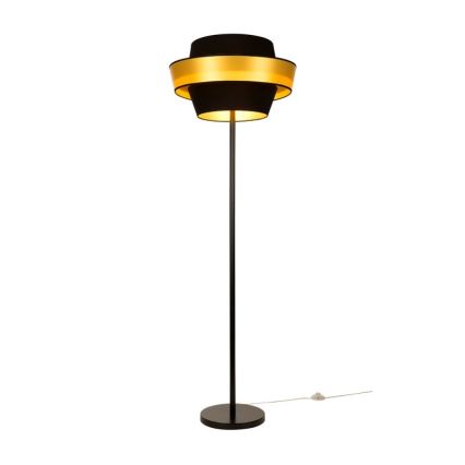 Lampada da terra PRETO GOLD 1xE27/60W/230V - certificato FSC