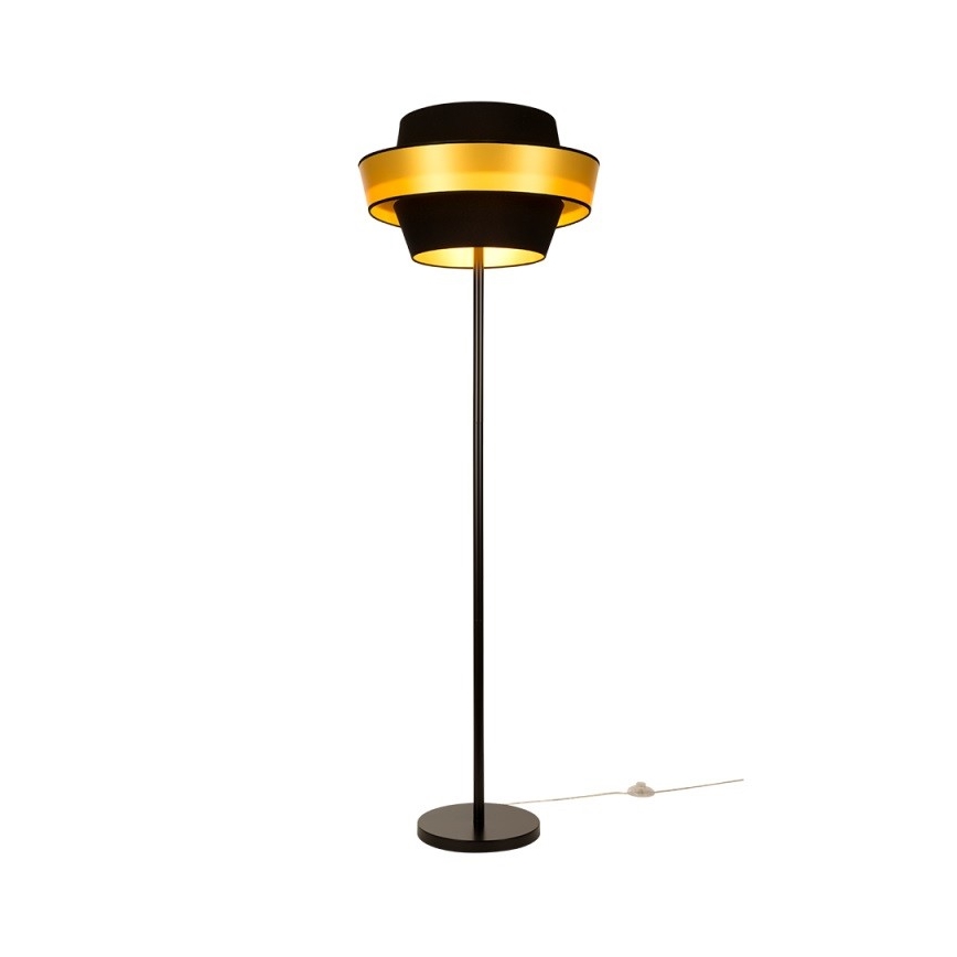 Lampada da terra PRETO GOLD 1xE27/60W/230V - certificato FSC