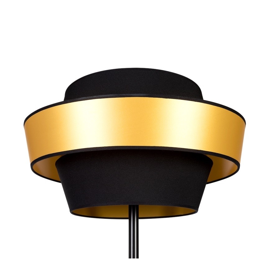 Lampada da terra PRETO GOLD 1xE27/60W/230V - certificato FSC