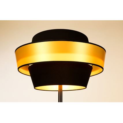 Lampada da terra PRETO GOLD 1xE27/60W/230V - certificato FSC