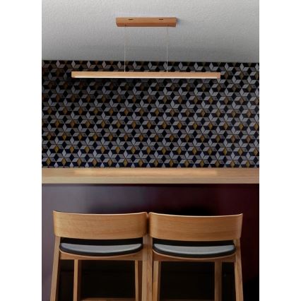 Lampadario a sospensione con filo LED dimmerabile SMAL LED/12W/230V quercia