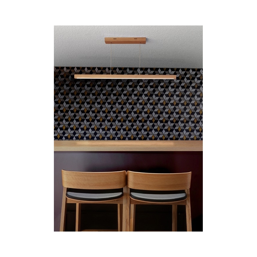 Lampadario a sospensione con filo LED dimmerabile SMAL LED/12W/230V quercia