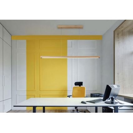 Lampadario a sospensione con filo LED dimmerabile SMAL LED/15W/230V quercia