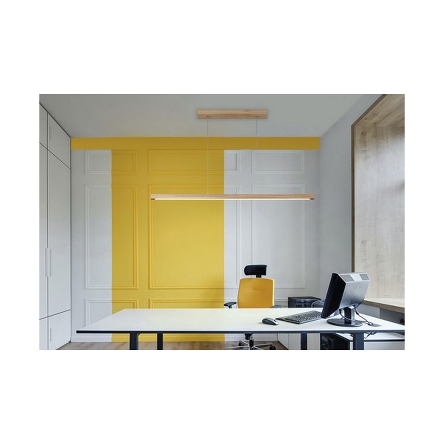 Lampadario a sospensione con filo LED dimmerabile SMAL LED/15W/230V quercia