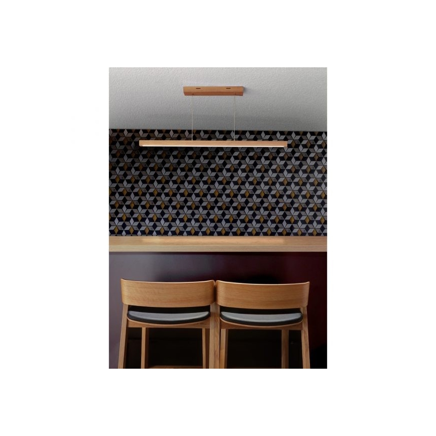 Lampadario a sospensione LED dimmerabile su cavo SMAL LED/18W/230V rovere