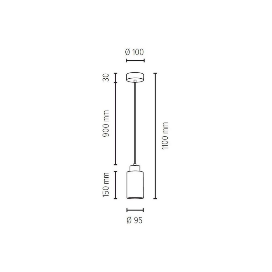 Lampadario a sospensione con filo BOSCO 1xE27/60W/230V - certificato FSC