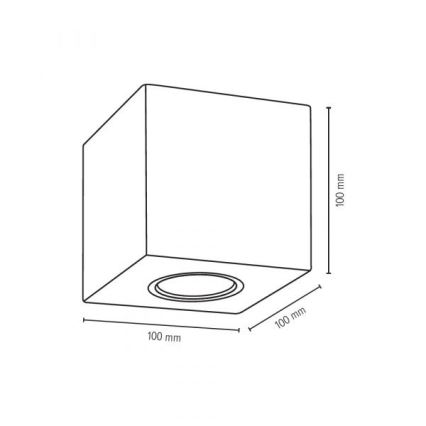 Plafoniera CONCRETEDREAM 1xGU10/6W/230V calcestruzzo - certificato FSC