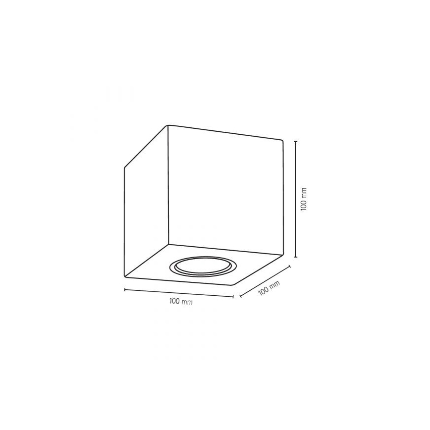 Plafoniera CONCRETEDREAM 1xGU10/6W/230V calcestruzzo - certificato FSC