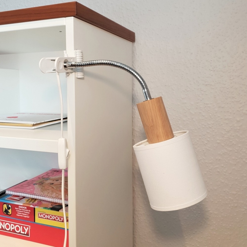 Lampada con morsetto TREEHOUSE 1xE27/25W/230V quercia