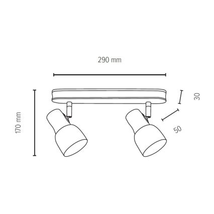 Luce Spot SVANTJE 2xE14/40W/230V - certificato FSC