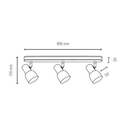 Luce Spot SVANTJE 3xE14/40W/230V - certificato FSC