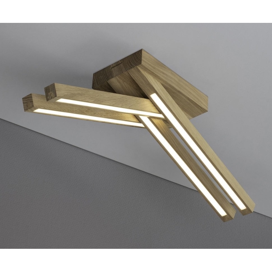 Lampadario a plafone LED LINUS 4xLED/4,5W/230V rovere opaco