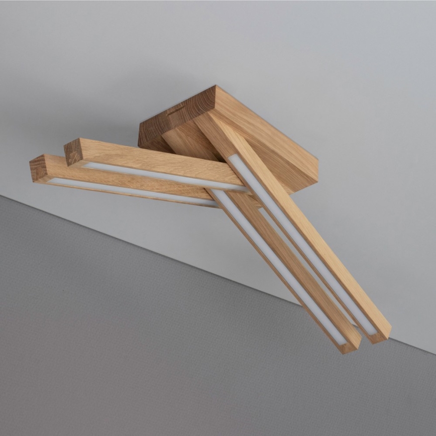 Lampadario a plafone LED LINUS 4xLED/4,5W/230V rovere opaco