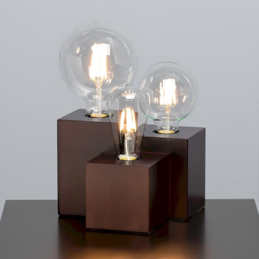 Lampada da tavolo VINCENT 3xE27/15W/230V - certificato FSC