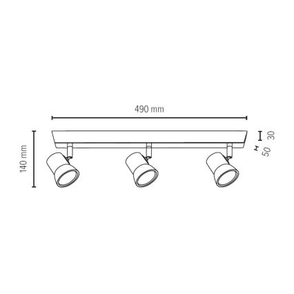 Luce Spot a LED VENLA 3xGU10/5W/230V - certificato FSC