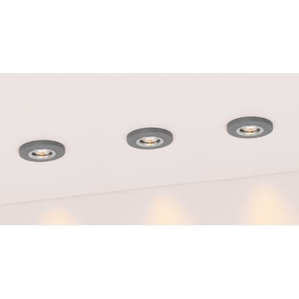 SET 3x Lampada LED da incasso VITAR 1xGU10/5W/230V CRI 90 calcestruzzo – FSC certificato