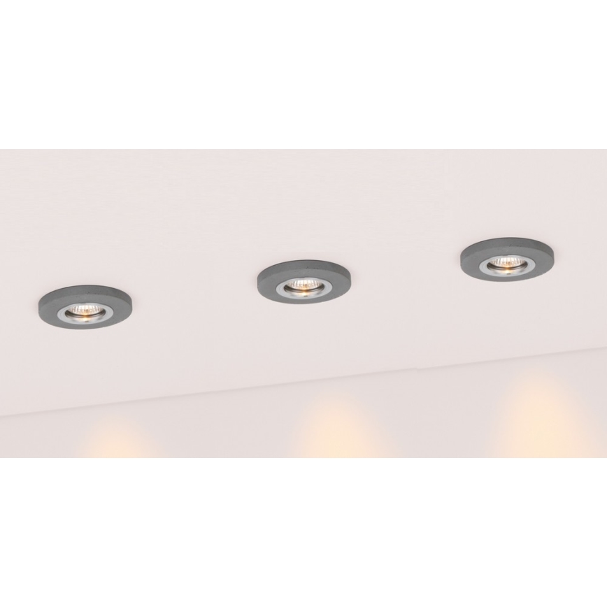SET 3x Lampada LED da incasso VITAR 1xGU10/5W/230V CRI 90 calcestruzzo – FSC certificato