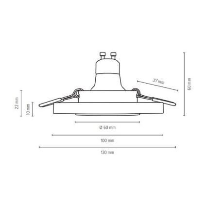 SET 3x Lampada LED da incasso VITAR 1xGU10/5W/230V CRI 90 calcestruzzo – FSC certificato