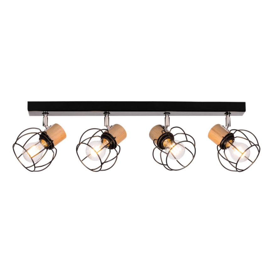 Faretto da binario PHIPHI 4xE27/60W/230V quercia - certificato FSC